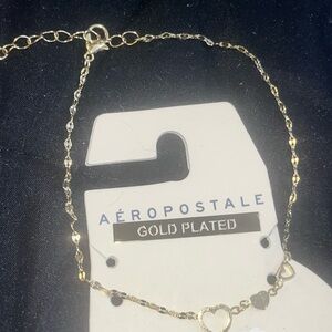 Aeropostale Gold Plated Heart Anklet